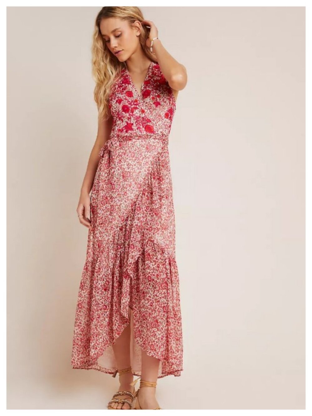 New Anthropologie Ranna Gill Alexandra Wrap Maxi Dress XL